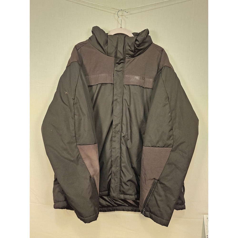 Calvin Klein Mens XXL Black Grey Colorblock Puffer Jacket CM703136 Ripstop Parka